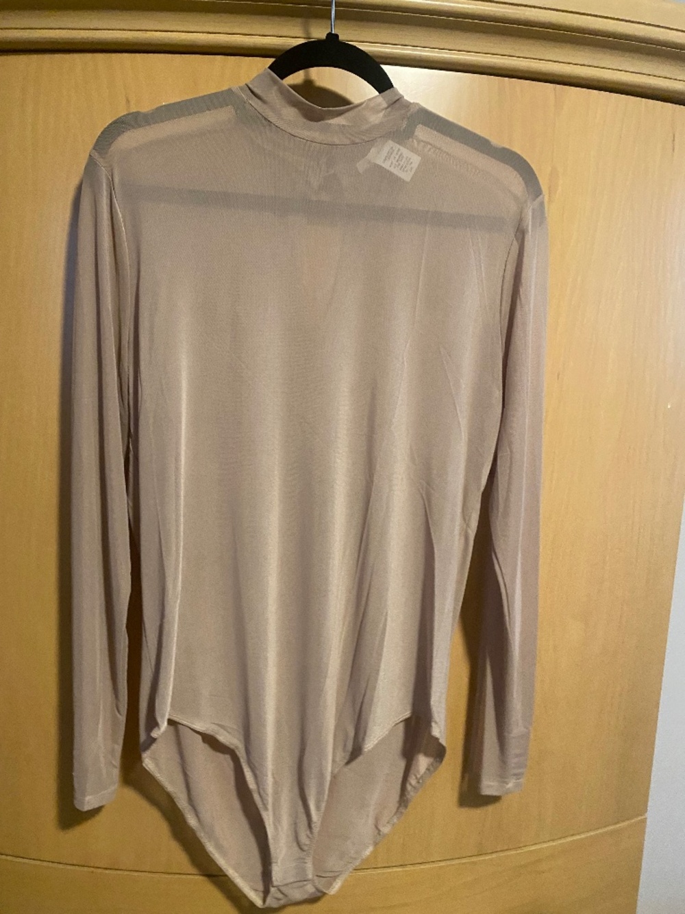 K. Glam - Tan Sheer Leotard Bodysuit